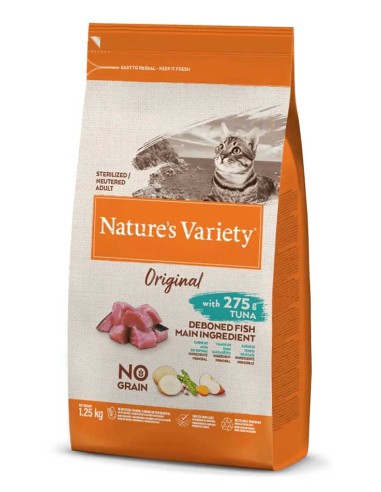 Nature's Variety Original No Grain atún para gato esterilizado