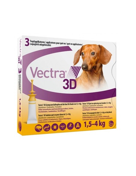 Pipetas antiparasitarias para perro Vectra 3D Spot On, Ceva