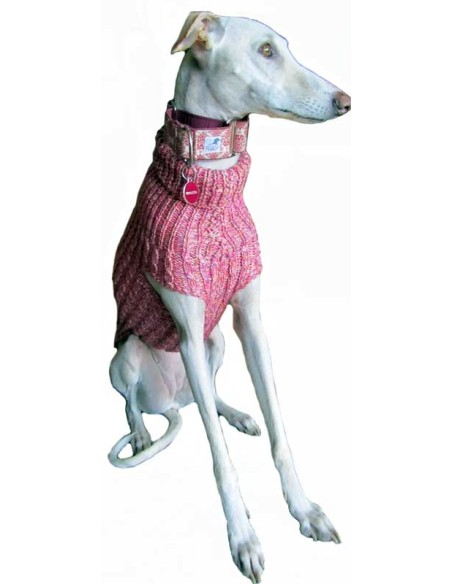 Jersey artesanal para galgo rosa