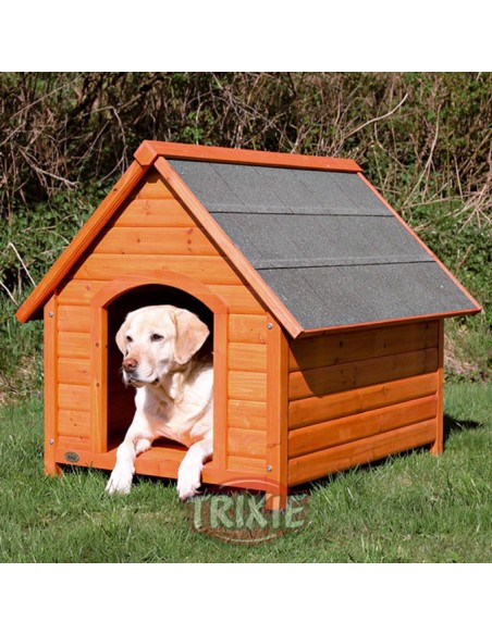 Caseta para perro en madera de pino, color natural
